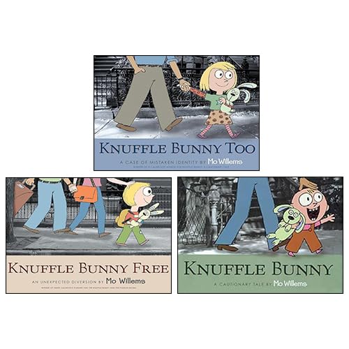 Image of Knuffle Bunny Series 3 Books Collection Set By Mo Willems (Knuffle Bunny, Knuffle Bunny Too, Knuffle Bunny Free)