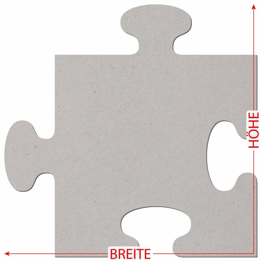 Lot de 10 pièces de puzzle en carton - 3-50 cm - Décoration de bricolage - Taille : 35 cm
