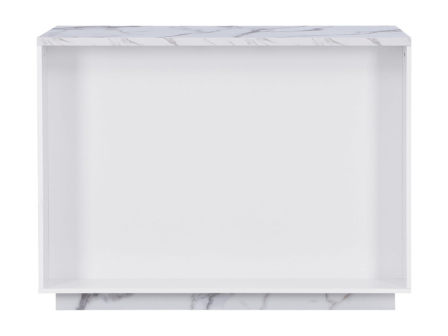 Venta-Unica - Isla de Cocina con 2 Puertas y 1 Estante de MDF - Efecto m·rmol Blanco - CORELINA