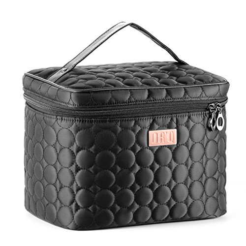 DRQ Large Cosmetic bags-Multifunction Portable Travel Toiletry Bag Cosmetic Makeup bags with Mirror for Women Skincare Cosmetic Pouch Organizer