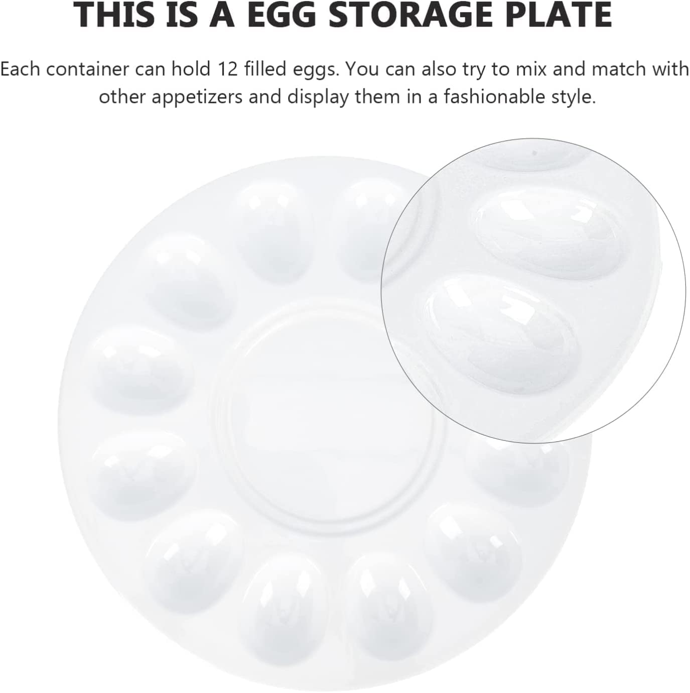 Eierteller Aus Porzellan Für 6 Eier - Weiß, Spülmaschinenfest & Mikrowellengeeignet