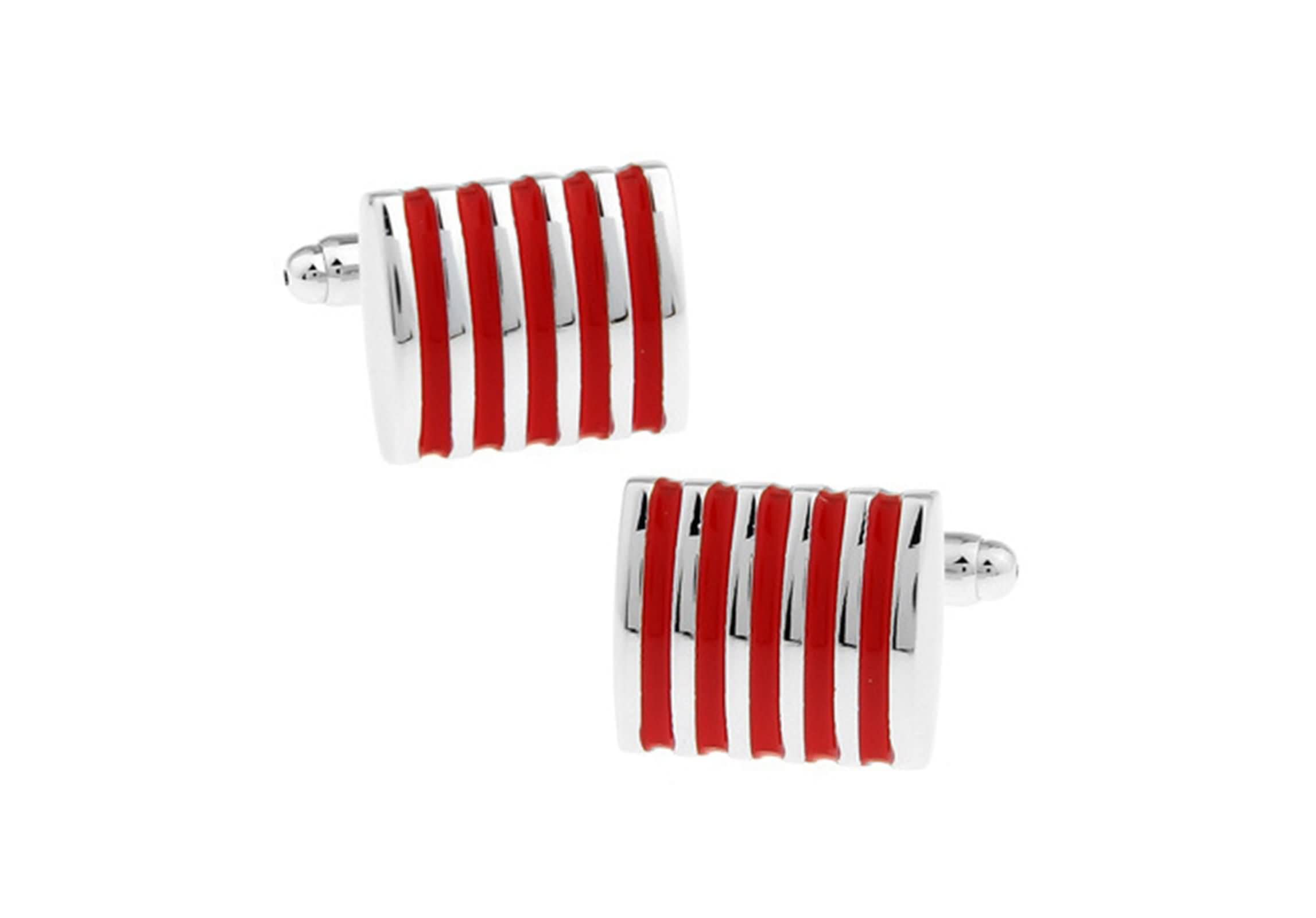 Homxi Gemelos de Hombre,Gemelos de Camisa Cuadrado Rayas Gemelo Camisa Rojo Traje Gemelos