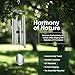 Nature’s Melody Aureole Tunes Wind Chimes – Outdoor Windchime with 6 Tubes Tuned to B Pentatonic Scale, 100% Rustproof Aluminum, Powder Finish & S Hook Hanger for Sympathy, Memorial Gift or Zen Garden