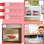 Grands contenants hermétiques de stockage des aliments avec lids - 18 Emballage, étiquettes & Marqueur BPA Conteneur gratuit de préparation des repas pour les organisateurs de garde-manger et de stockage, boîtes à déjeuner hermétiques avec lids, coffre-fort pour micro-ondes/congélateur