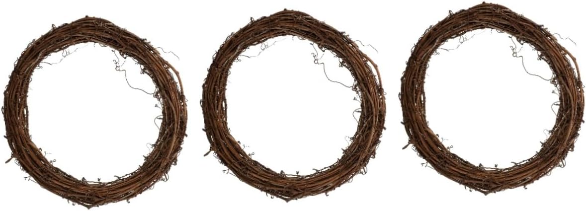 PRETYZOOM 3pcs Garland Vine Rattan Woven Wreath for Home Decor Chic Decorative Craft Supply for Weddings and Seasonal Events