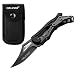 Gelindo Hunting Pocket Knife, Black - Made of Stainless Steel, Compact Skeleton Design with Safety Fold-Lock Mechanism - Unlockable Folding Sharp Carbon Blade - Highly Durable & Versatile