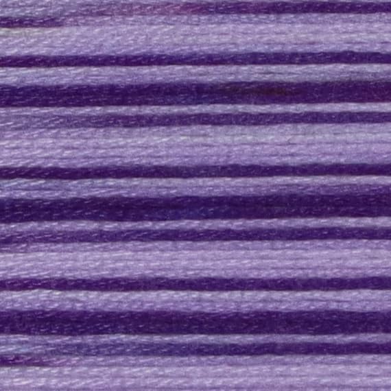 Image of KCS Big skeins of 25 Meters Size 25 Color Variegated Cross Stitch Stranded Threads,6 skeins,52