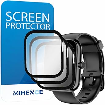 Screen Protector Compatible for Mikego/SENBONO IDW25 Smartwatch, 3D Full Screen Coverage PMMA Protective Film for IDW25 1.83 Smart Watch 3 PCS