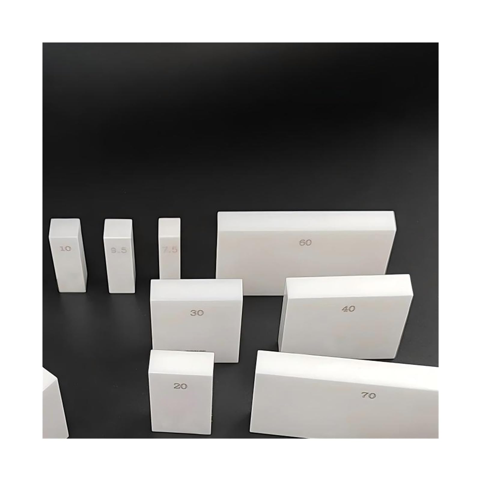 Medida final 38 unids/set, juego de bloques patrón rectangulares cerámica, herramientas grado 0 for inspección micrómetro y calibrador para trabajar la madera