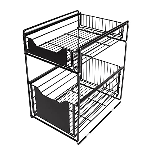 LASSRY 2-Tier Sliding Under Sink Organizer #TOP1