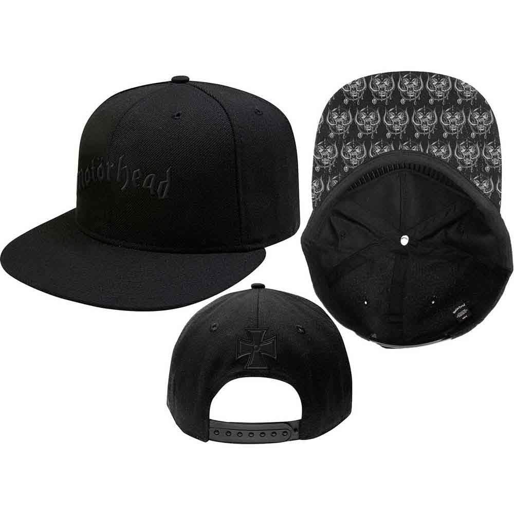 Motorhead Baseball Cap Band Logo Warpig brim Official Black snapback One Size