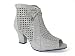 Net Womens Open Toe Mid Heel Wedding Rhinestone Gladiator Bootie Lace Glider Sandal Wedge Shoes