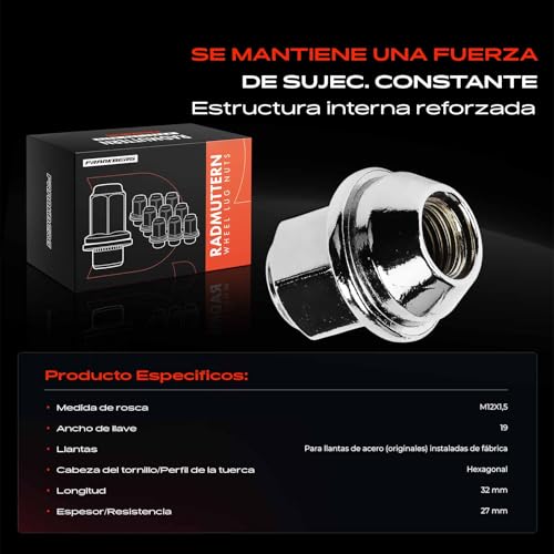 Tuerca de rueda Frankberg compatible con Fiesta VI cojinete ACPA1012DXA 4