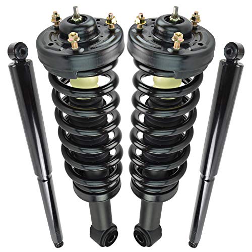 Image of TRQ Front and Rear Complete Strut Assembly & Shock Absorber Kit Complete Strut & Coil Spring Assembly Compatible with 2009-2013 Ford F-150