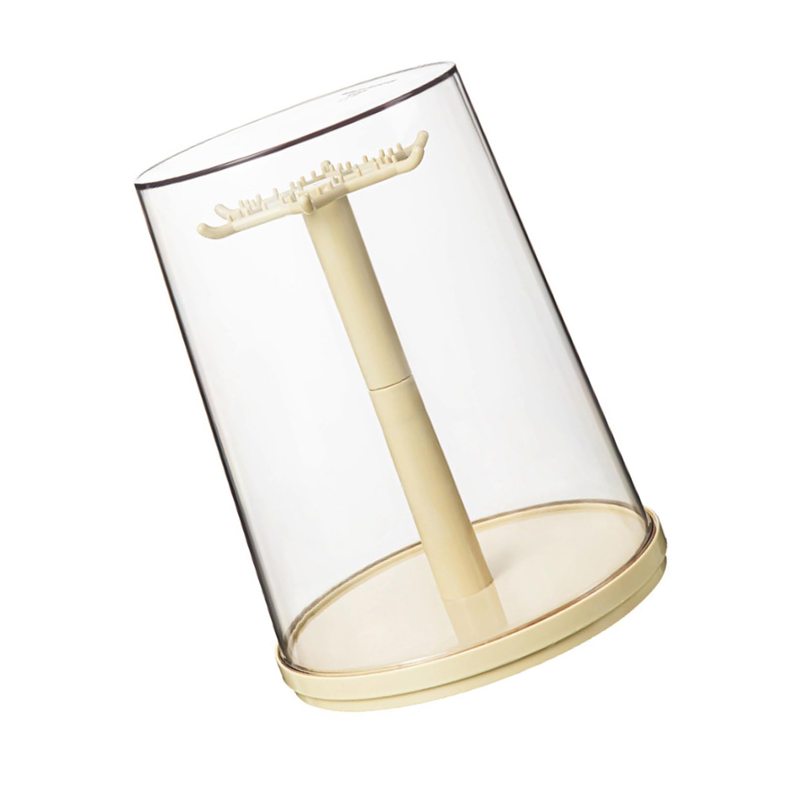 Tsophreniq PP Collectible Display Case 360 View Rotating Cabinet with Dustproof Design Doll Display Box for Home Collectible Showcase