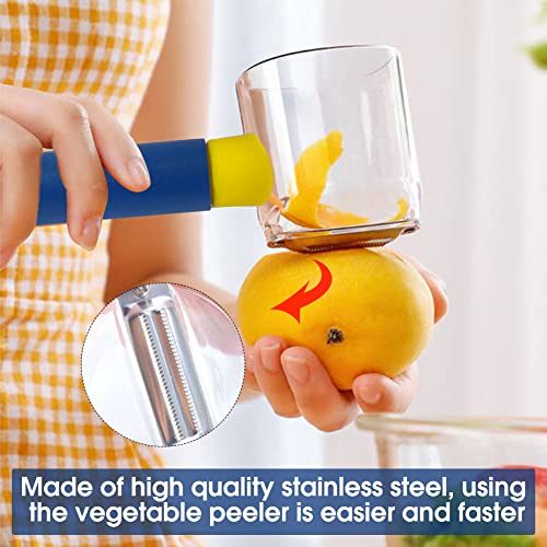 Skryuie Veggie Storage Peeler With Container, Stainless Steel Multifunctional Peeler, Peelers For Kitchen, Perfect Home Peeler For Veggie, Fruit, Potato, Carrot, Apple #TOP6