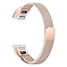 bayite Stainless Steel Bands Compatible Fitbit Alta and Alta HR, Milanese Loop Mesh Women Men(Rose Gold Large)
