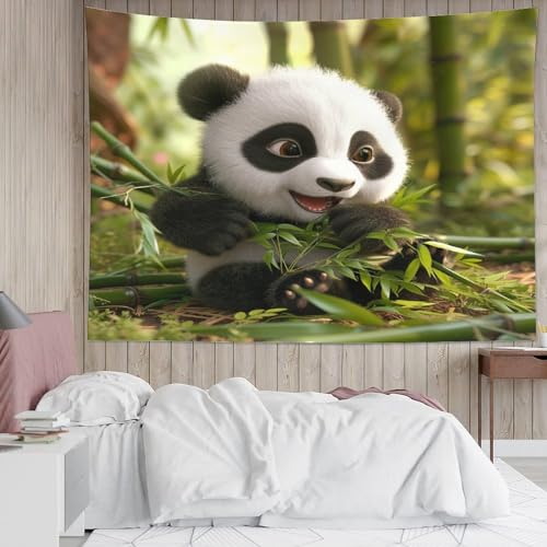 Poster mural panda impression 3D relief visuel pour décoration murale chambre - 5