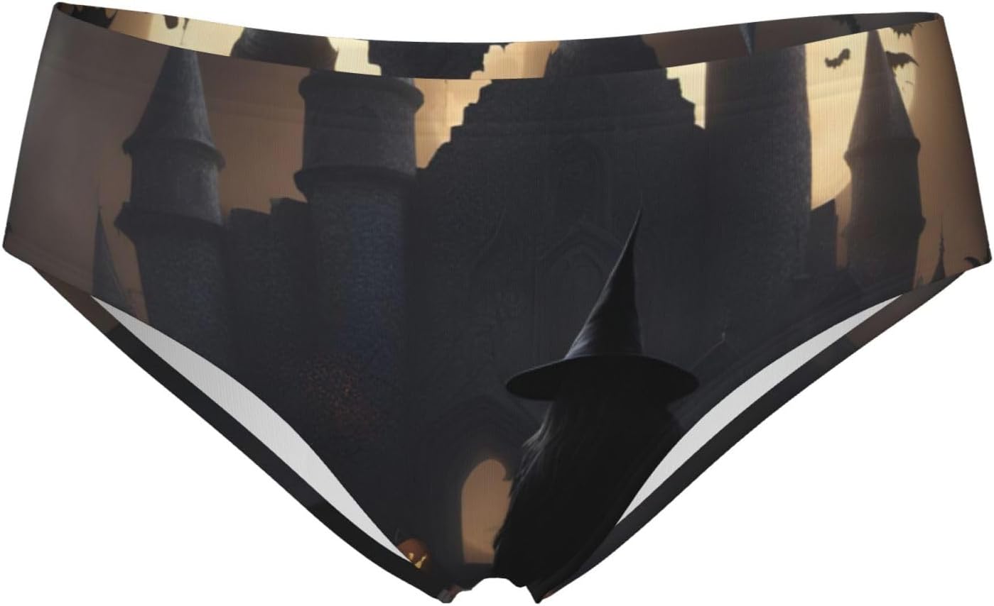 Halloween Goth Print Women'S Briefs Underwear,Comfortable Panties For Women,Everyday Essential
