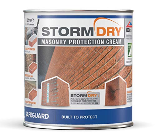 Stormdry crema de tratamiento antihumedad para revestimiento de paredes exteriores - 1L - Proporciona 25 años de protección contra la humedad penetrante