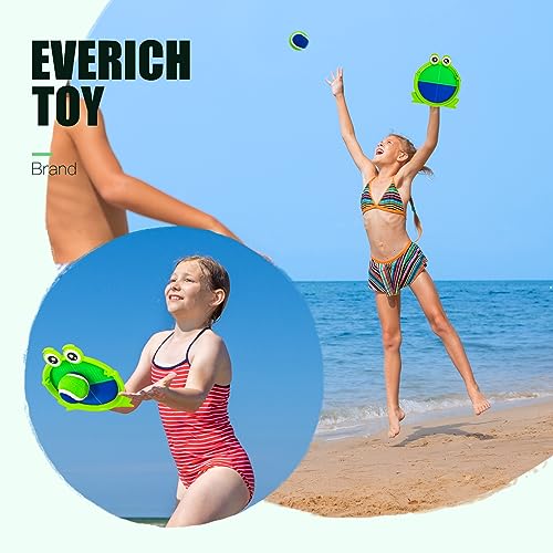 Image of EVERICH TOY Toss and Catch Ball Game Set, Upgraded Sticky Paddle Ball Set for Kids & Toddlers, Sturdy & Water-Resistant Outdoor Backyard Beach Pool Toy, Birthday Gift for Boys Girls Ages 3-12