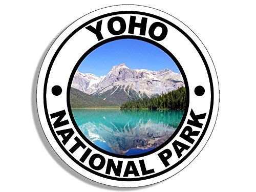 MAGNET 4x4 inch Round YOHO National Park Sticker (Travel rv Hike BC Canada) Magnetic Magnet Vinyl...