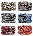 Toes Home 6PCS Outdoor Magic Headband Elastic Seamless Bandana Scarf UV Resistence Sport Headwear Boho Series for Yoga Hiking Riding Motorcycling