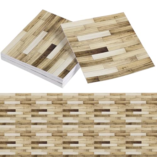 Carrelage autocollant vinyle effet bois dalle adhésive repositionnable cuisine et douche