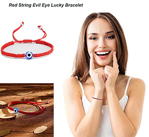 SONNYX 16 Set Evil Eye String Kabbalah Bracelets 7 Knots Bracelets Adjustable Hand-Woven Red Rope Cord Thread Braided Bracelet Protection Lucky Amulet Bracelet for Women Men2