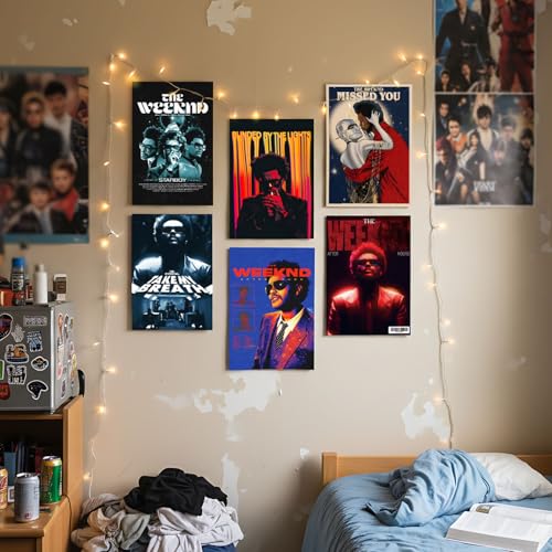 Image of Wallgasm The Weeknd Posters - Set of 6, 8x12 inch (A4 Size) 300 GSM | Music, Pop, RnB Posters, for Room, Aesthetic Room Decor Item
