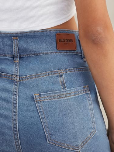 Image of Dolce Crudo Women's High Rise Denim Shorts - Relaxed Fit