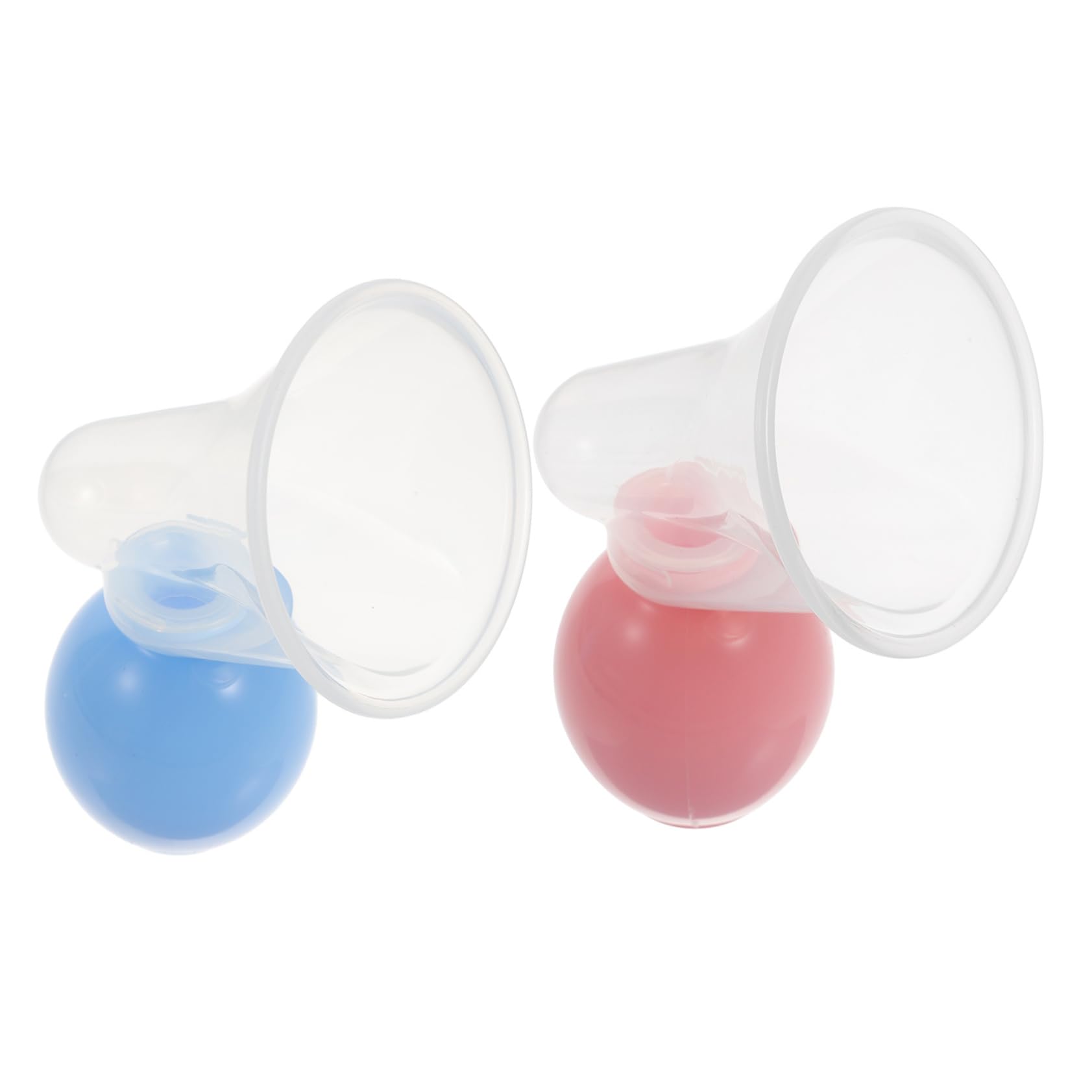 Toddmomy 4 Sets Portable Weaning Simple Milk Suckers Portable Breastmilk Suction Tool Manual Breastmilk Pumps Blue