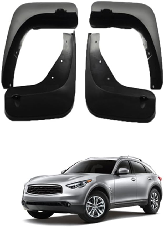 Car Mud Flaps Mudguard for Infiniti FX35(QX70) 2009-2018 Front and Rear Mudflaps Splash Guards Heavy Duty Flares 4-PC Auto Accessories,Send 1 Car Wash Towel