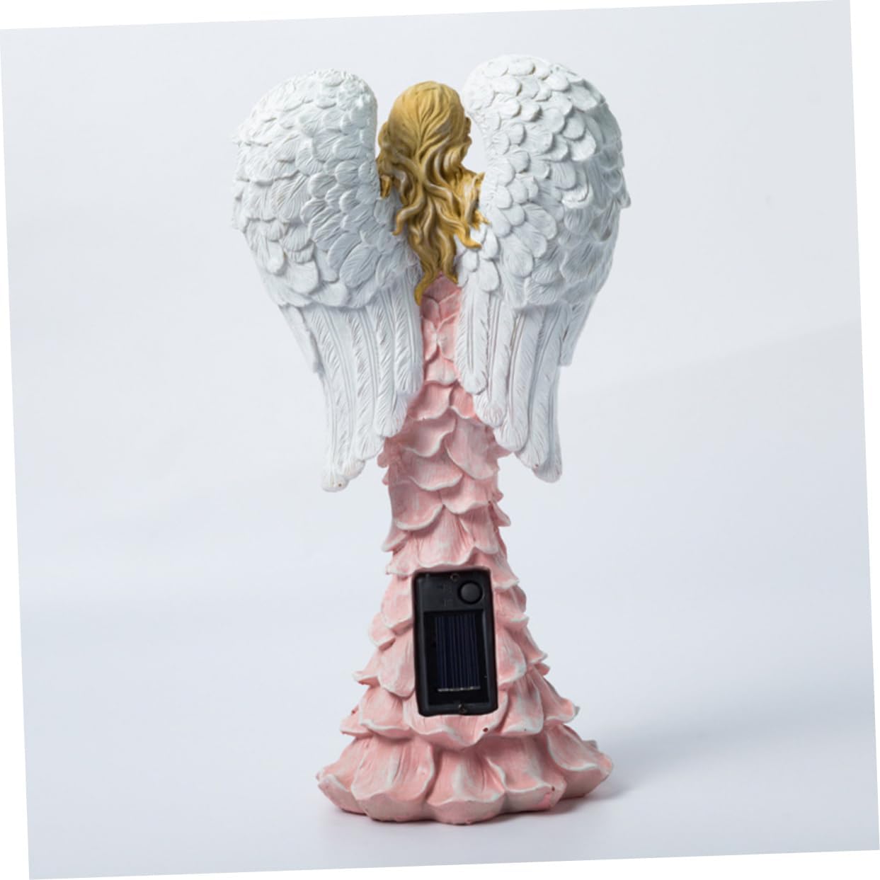 Solar Powered Angel Lamp Durable Resin Garden Figurine Decoration for Lawn Pathway LED Light for Garden Art Angel Statue