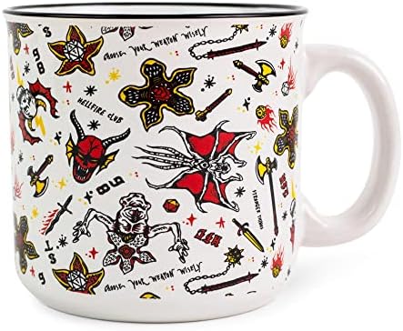 Silver Buffalo Caneca de cerâmica Stranger Things Hellfire Club I...