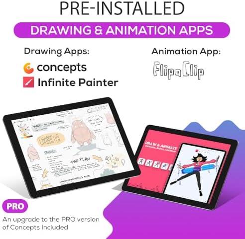 [4 Bonus Items] Simbans PicassoTab 10 Inch Drawing Tablet and Stylus Pen, 4GB, 64GB, Android 10, Best Gift for Beginner Graphic Artist Boy, Girl, HDMI, USB, GPS, Bluetooth, WiFi - PCX