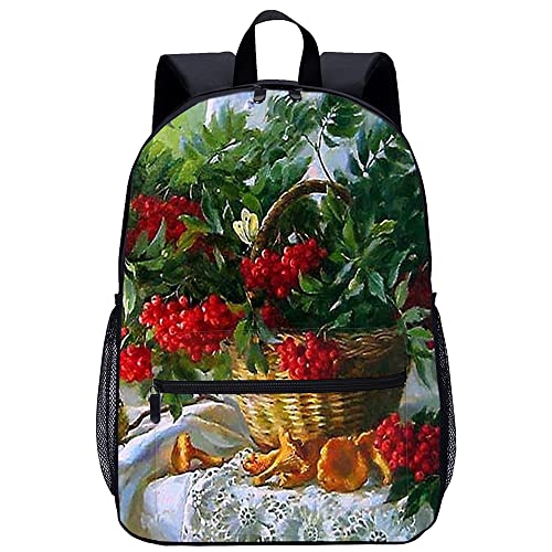 Sac à dos imprimé 3D fleur pour enfant adulte et voyage scolaire