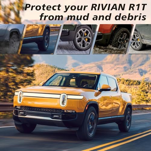 Bavettes garde-boue Rivian R1T 2022-2025 version à vis E-Torx BestEvMod - 5