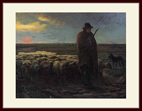 ジャン=フランソワ・ミレー　『夕暮れに羊を連れ帰る羊飼い』　複製画　 6Fサイズ 夕暮れに羊を連れ帰る羊飼い｜ジャン＝フランソワ・ミレー｜主な