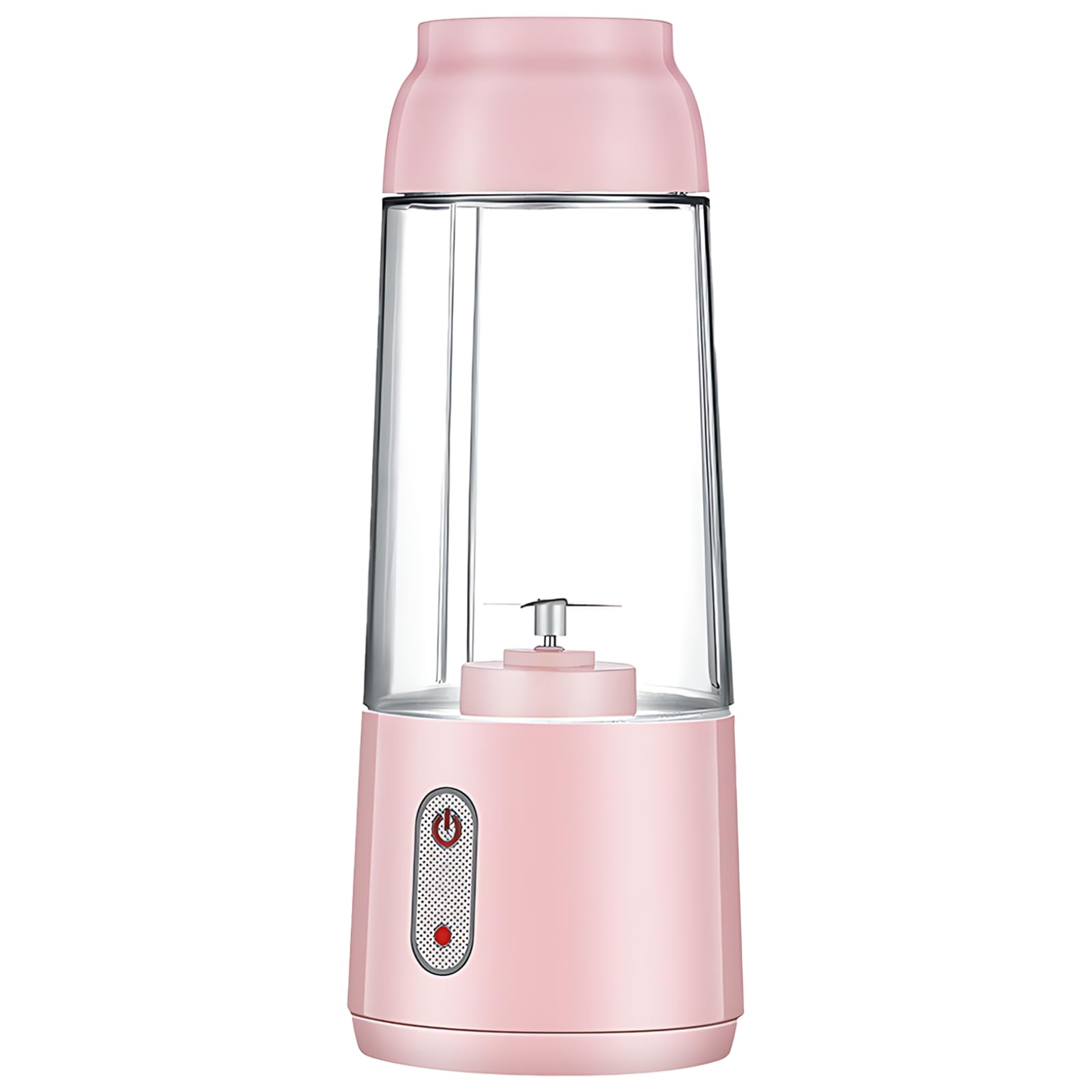 Blender portable, blender électrique pour jus rechargeable USB, capacité 300 ml, design rose, batterie 1 200 mAh, PC transparent, commande à une touche, pour la maison et les voyages