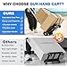 Folding Hand Truck Lightweight Trolley,Small Utility Dolly cart with 4 Wheels & 2 Elastic Ropes,Portable Backpack Trolley,Luggage cart,Dolly,Grocery cart,Travel,Moving,Shopping.Aluminum Pole,Black