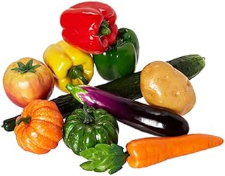 Lorigun 10 Pieces/Set Artificial Vegetables Simulation Vegetables Decoration Kitchen Home Decor Realistic Fake Vegetables Decor Set Photo Props