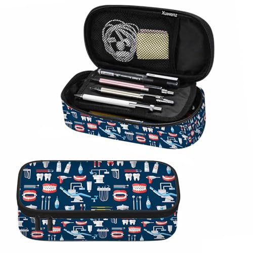 Image of Dental Tools Pencil Case Teeth Equipment Mouth Funny Pencil Bag Pen Markers Pouch Holder Organizer for Office School Students Boy Girl Women Men
