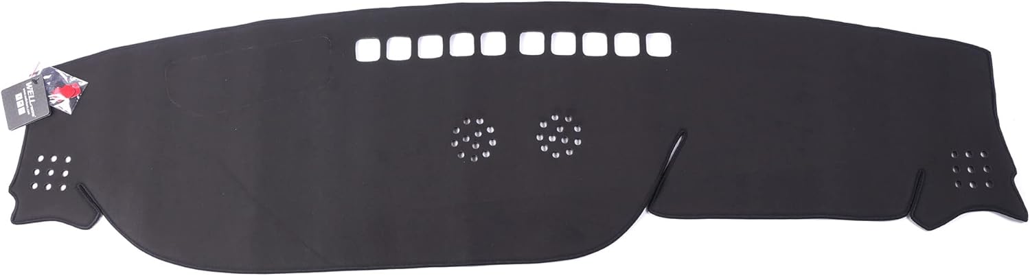 WellVisors Black Suede Dash Mat Dashboard Cover Compatible with Mercedes-Benz 2019-2024 CLS-Class 3-777MB014
