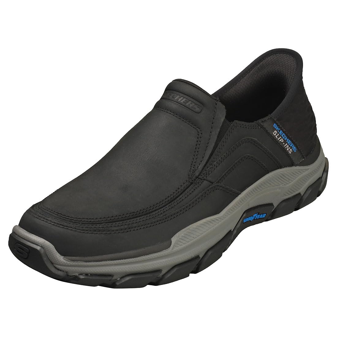 Skechers Men's Black Respected Elgin 204810-Blk Slip On Shoes Uk Size 9