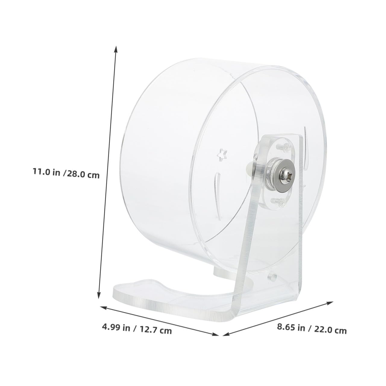 Leises Hamsterrad mit Ständer 22cm Transparentes Laufrad für Hamster Rennmäuse und Kleine Haustiere Geräuschloses Aktivitätsspielzeug