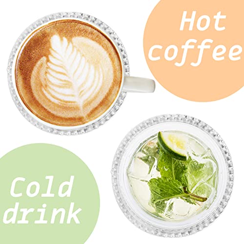 Lawei L-CRYSTALCOASTER-8PC 8 Pack Crystal Drink Coasters, 3.75 Inch Round Cup Mat Glass Coasters For Drinks, Clear Wine Bottle Coasters Barware Set thumb #5