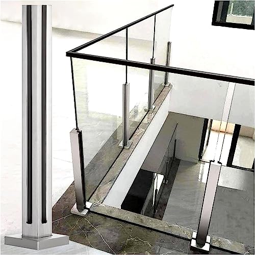 Poteau de balustrade en verre inox pour garde-corps, rampe et terrasse extérieur - 2