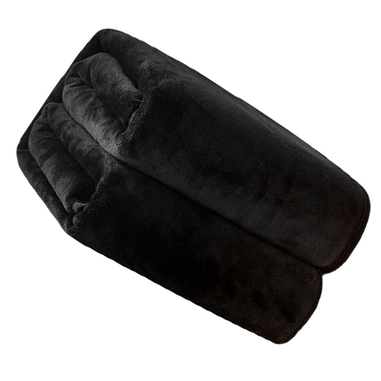 Couverture polaire noire en tissu respectueux de la peau pour voyage d'affaires