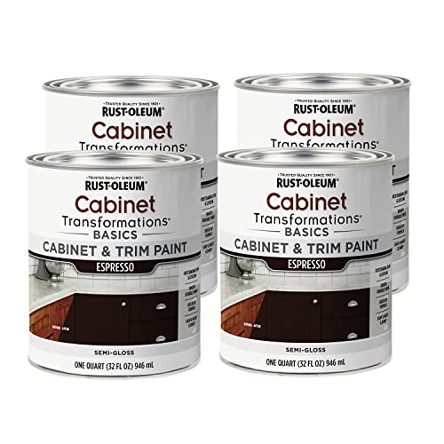 Rust-Oleum Transformations Cabinet & Trim Paint Quart 4 Pack